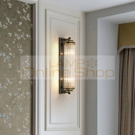 110-220V Vintage Outdoor Brass Wall Lamp Modern Bedroom led Lamp Bedside Lamp E14 Wall Lighting Lamp Wall Brackets Lights