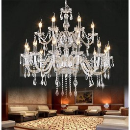 12/15/18 arm Led modern Lampadari transparent crystal lamp chandeliers living room clear crystal lights chandelier 