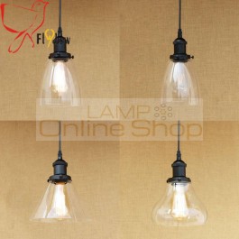  New 3 kinds Vintage glass Pendant Lighting, industrial loft Glass Lamp Shade Pendant Lamp For kitchen indoor light fixture
