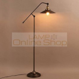  Hot Sale American Village Industrial Wind Iron Floor Lamp Cafe Loft Living Room Bedroom Study Decorative Lighting