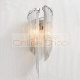  Hot Sale Northern Modern Aluminum Chain Wall Lamp High Grade Luxurious Living Room Hotel Stream Light Fixtures