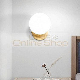  Nordic Modern Bedroom wandlamp Bedside Wall Light Fixtures Glass Ball Lampshade Living Room LED Wall Lamp