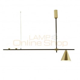  Nordic simple line Pendant lights Dining room Living Room Iron art glass ball Droplight Gold with black lamp