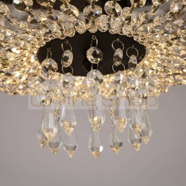  Real Abajur European Circular Living Room Bedroom Led Crystal Lamp Hotel Aisle Corridor Iron Ceiling Lights 