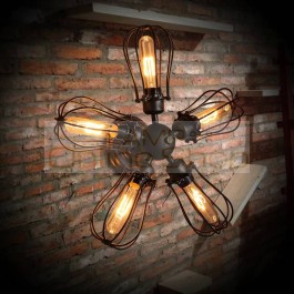 5 Heads American Country Loft Vintage Restaurant Cafe Shop Wall Lamp Simple Kitchen Deco LED Ceiling Wall Lights Fixture