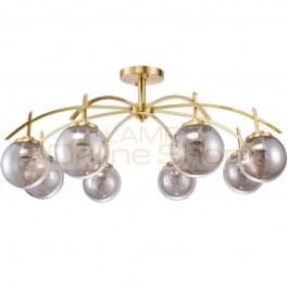 8 arm 10 light Copper LED pendant light traditional hanging light crystal luxurious elegant Europe suspension light