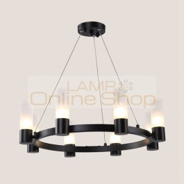 8 head America style LED Pendant light black color Acrylic lampshade G9 3W LED lamp droplight Living room shop Cafe Bar