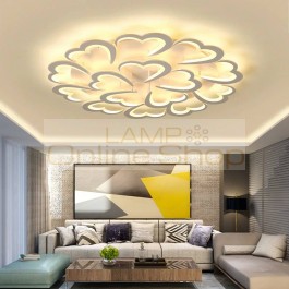 Acrylic Flush LED Ceiling Lights White Light Frame Home Decorative Lighting Fixtures Oval LED Lustre Lamp for Living Room