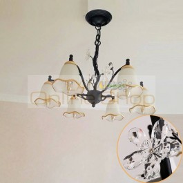 American black crystal chandeliers modern Nordic style lamps luxury Chandelier Lighting dining room Led Glass Chandelier