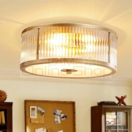 American Copper Luxury Ceiling Lamp European Living Room Bedroom Hallway Entrance Glass Ceiling Lights 