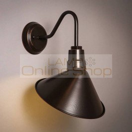 American Village Nostalgia Living Room E27 LED Wall Lamp for Bedroom Bedside Wall Lights Balcony Stairs Lighting Fixture