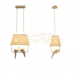 Art deco novelty bird pendant lights for kitchen dining room vintage cage pendant lamp bedroom bar cafe Led Lustres E Pendentes