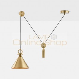Art Decorative Gold Pulley Pendant Light Living Room/Bedroom LED Droplight Nordic Pendant Lamp