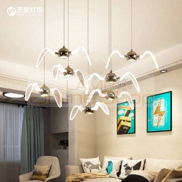 Art salon Led seagull Pendant Light for Dining Room ceiling fixtures study led luminaire modern living room bedroom seagull lamp