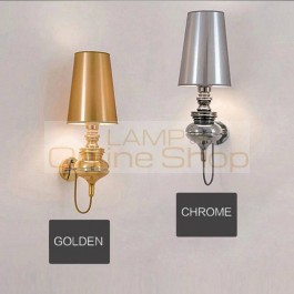 Art studio guard wall sconce gold silver shade wall lamp for dining room abajur bedroom French porch indoor wall Fixtures light
