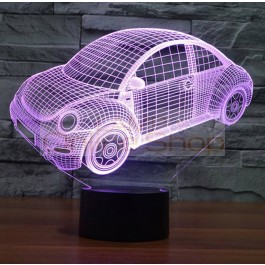 Beatles car 3D illusion lamp,LED usb touch switch nightlight Colorful gradient Acrylic engrave 3D visual creative night light
