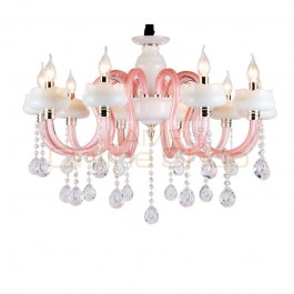 Cafe Salon Led Pink crystal chandelier hanging lamps modern Chandelier Lighting Kids Room Led chandeliers warm wedding bedroom