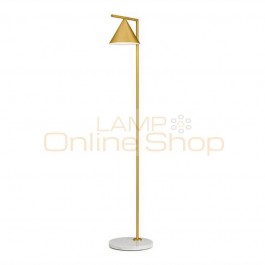 Captain flint Simple Modern Floor Light Kung E27 3W led lamp Creative standing lamp gold black body color lampshade