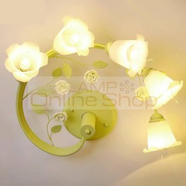 Ceiling Lamp Bedroom Living Room Personalized Creativity Garden Flowers Lamps Iron Roses Girls New Flower Shape led Lights