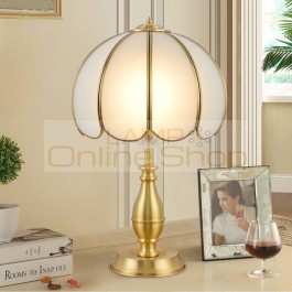 Classic Copper Floor Lamp table light Office Desk Bedroom Adjustable Direction Standing Lamp simple glass shade Home Lighting