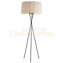 Creative simple floor lamps fabric white black red lampshade standing lamp living room bedroom home decoration floor lighting