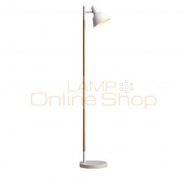 Creative wood floor lamp Japanense style stand lamp for living room bedroom black white art home decoration lighting