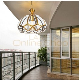 European style Copper pendant Lamp hanging drop light E27 led lamp 10W warm white AC200V for Bedroom Restaurant home decoration