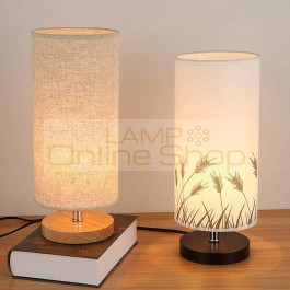 Fashion Modern fabric art table lamp bedroom bedside lamp brief fashion rustic style small table lamp wedding decorate lamp
