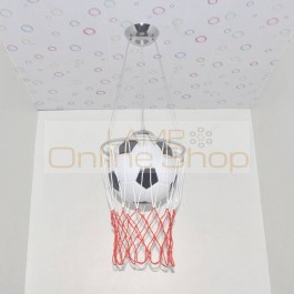 Football Creative suspension luminaire dia 25cm glass ball kids Cartoon pendant lights for Bedroom restaurant lighting fixture
