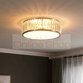 Foyer Parlor Led Crystal ceiling light fixtures work office study led Circular lighting lampara Bedroom reading ceiling Lamp