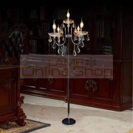  Silver E14 led floor lamp Restaurant wedding candle holders candlestick crystal candelabra bedroom floor light