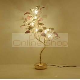 French style led crystal tree Table Lamp for dining room Ceramic lamp for Living Room girl's Bedroom Wedding Crystal table light