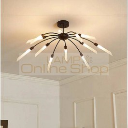 Japan Style Office Led pendant lamp for hallway G9 Iron Glass Shade black gold finish Dining Room pendant led light 