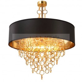 Kung Modern Luxury creative Pendant light gold chain with lamp shade drop light home Restaurant Bar shop decoration