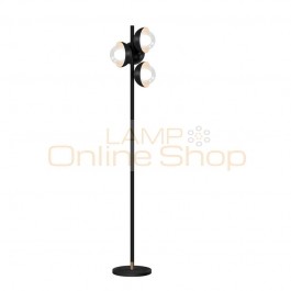Kung Simple Modern Floor lamps black color body clear galss lampshade Creative Night standing lamp G9 led bulb post modern light