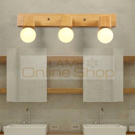 Lampadas Style Simple Solid Wood LED Wall Lamp Living Room Wall Lamp Bedroom Toilet Wooden Wandlamp