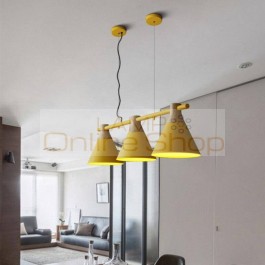 Lampara de mesa 3 Heads Nordic Simple Modern Bar Study Restaurant Macaroon Pendant Light Fixtures Home Deco LED Hanging Lamp
