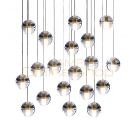 LED Pendant Stair Lights Loft Coffee Bedroom Lighting lustres e pendentes para sala de jantar Modern Magic Glass Pendant Lamps