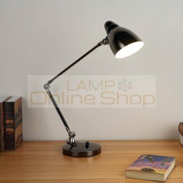 Long Arm Folding Led table desk lamp Chrome Reading Lamp Study Work Office table lighting Reading Eye protection desk led lights