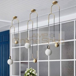 Luminaire suspendu nordic modern glass ball G9 led pendant light bedroom hanglamp dining room home deco hanging light fixtures