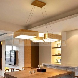  de mesa Restaurant Droplight Nordic Solid Wood Dining Living Room Pendant Lamps Japanese LED Hanglamp Light Fixture