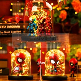 Marvel Super Hero Spider LED Table Lamp Iron Man Hulk Deadpool LED Lamp Night Light Multicolor Christmas Decor Kids Gift Toys