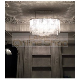 Milan Oval Led crystal pendant lights for Art Studio Dining Room suspension Luminaire hot selling hotel Crystal lighting