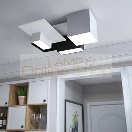 Modern Acrylic Ceiling Lights Living Room Combination Led Ceiling Lamps Bedroom Geometry Restaurant Kitchen Fixtures Lighting