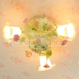 Modern American Style Ceiling Lamp Pastoral Style Warm And Romantic Flower Lamps Kitchen Bedroom Lamp Led Ceiling Lights