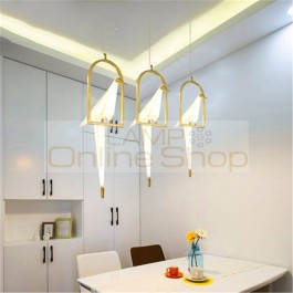 Modern Bird LED Pendant Light Lighting 110V 220V Origami Crane Pendant Lamp Ceiling Lamp Living Room LED Hanging Lamp Floor Lamp