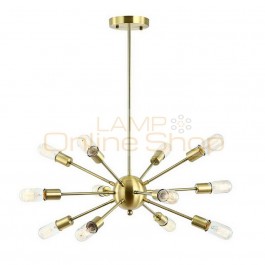Modern Brass Sputnik Chandelier Modern Light Pendant Lamp Hanging Light Living Room Home Deco Dinning Kitchen Fixture Luminaire