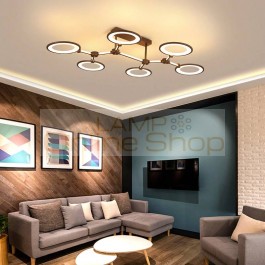 Modern Chandeliers LED Lamp For Living Room Bedroom Study Room coffee color surface mounted lights Lamp Deco AC85-265V