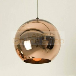 Modern Copper Sliver Shade Mirror Chandelier Light E27 LED mirror ball glass Pendant Lamp Modern Christmas Glass Ball Lighting