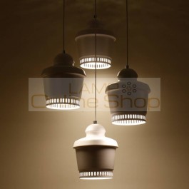 Modern Crown LED Pendant Light Painting Metal body black chrome gold 3W LED bulb warm white 3000K 6000K hanging lamp